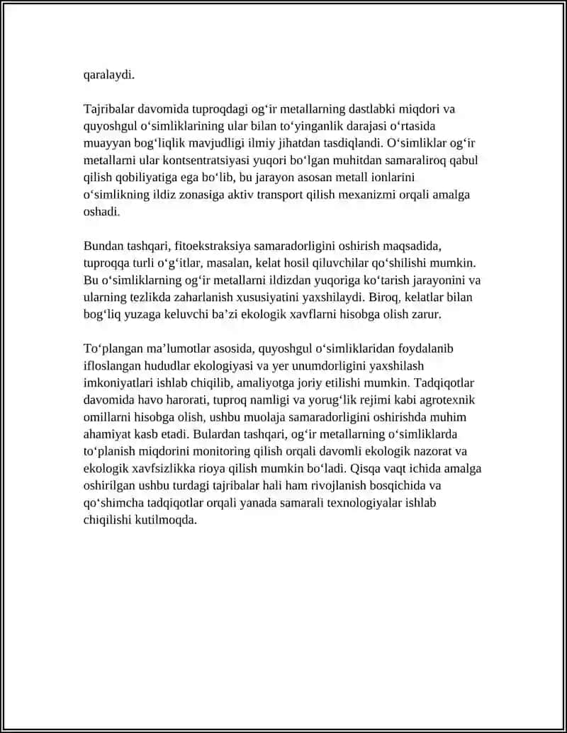 TUPROQ VA SUVNI TOZALASHGA OID HAQIQIY TAJRIBALAR 4