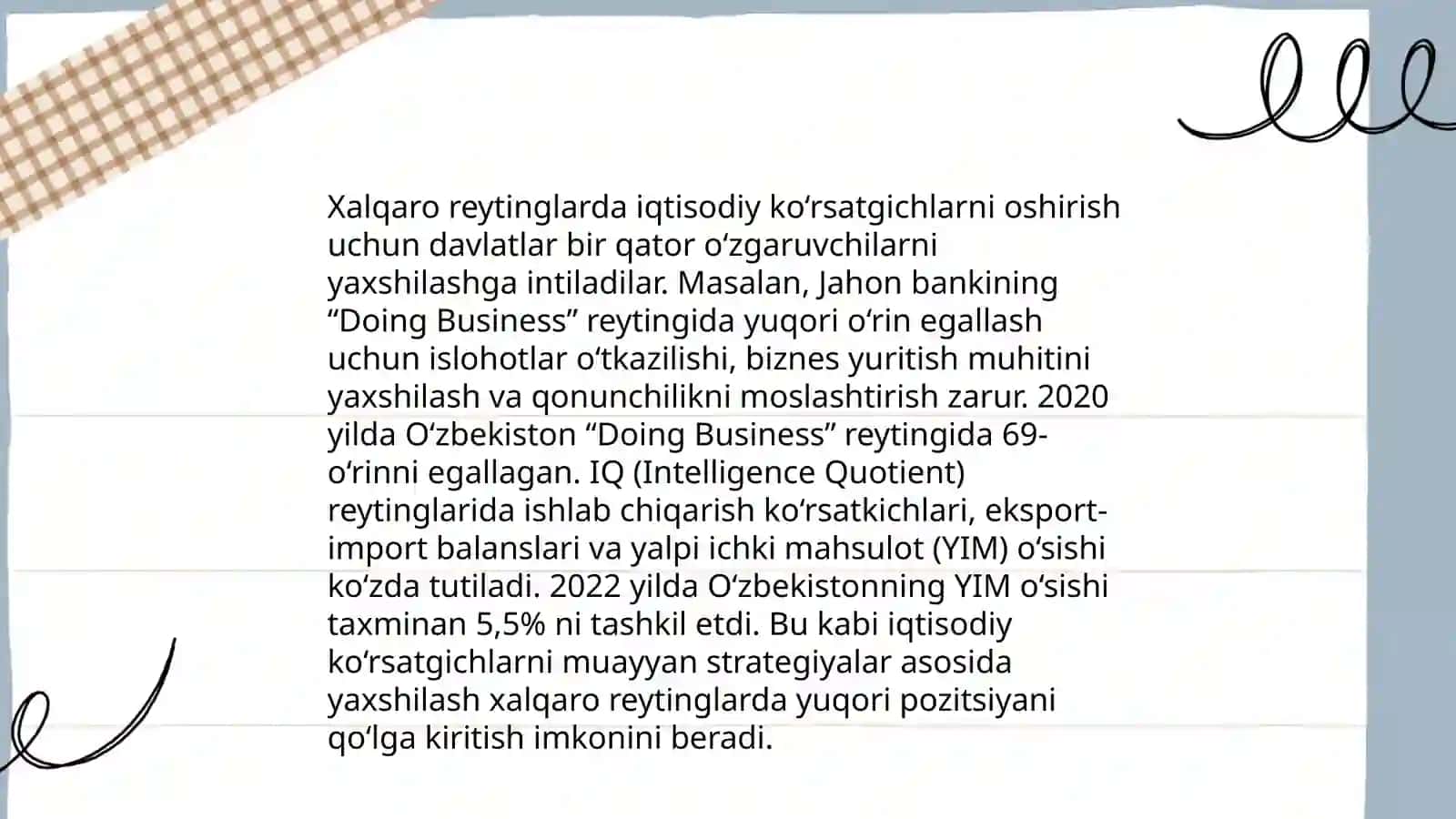 Oʻzbekistonni xalqaro reytinglardagi ko'rsatgichlarini ko'tarishning tarixiy va siyosiy ahamiyati 4