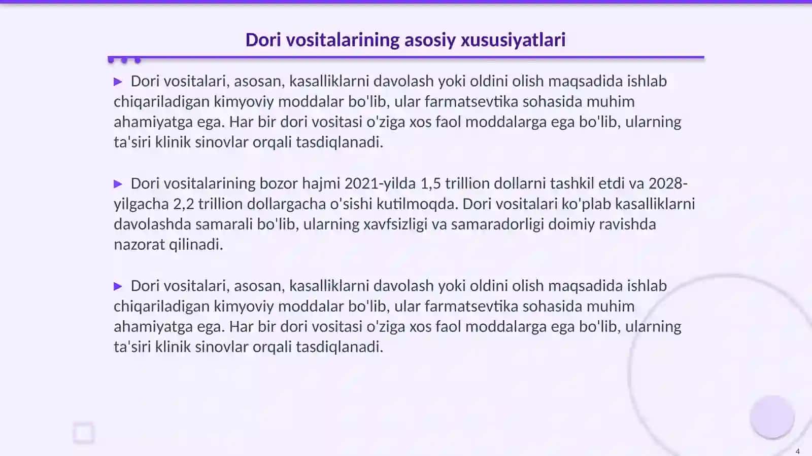 Biologik faol qo`shimchalar va dorivositalarining qiyosiy taxlili 4