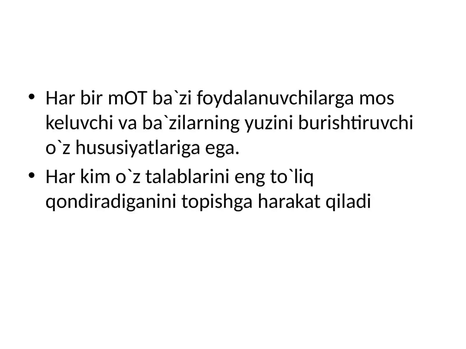 Mobil qurilmalar operatsion tizimlari va ularning turlari 4