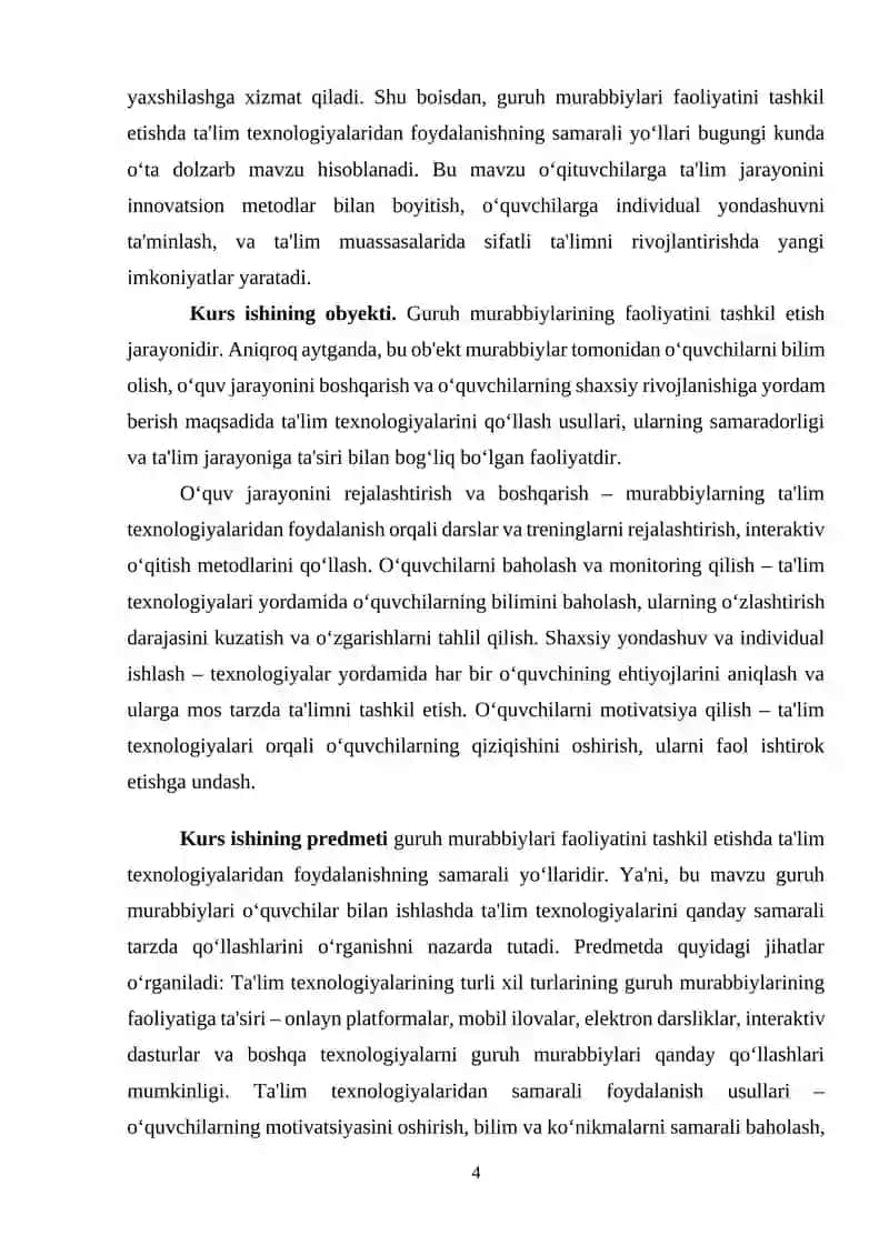 Guruh murabbiylari faoliyatini tashkil etishda ta‘lim texnologiyalaridan foydalanishning samarali yo’llari 4