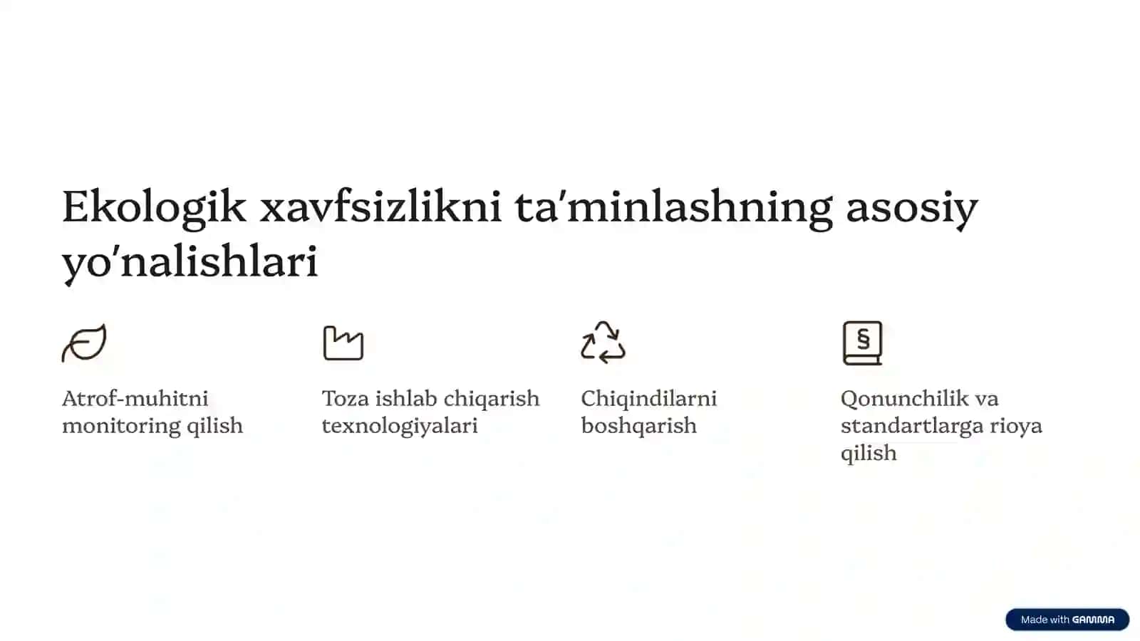 Ekologik xavfsizlikni taʼminlash 4