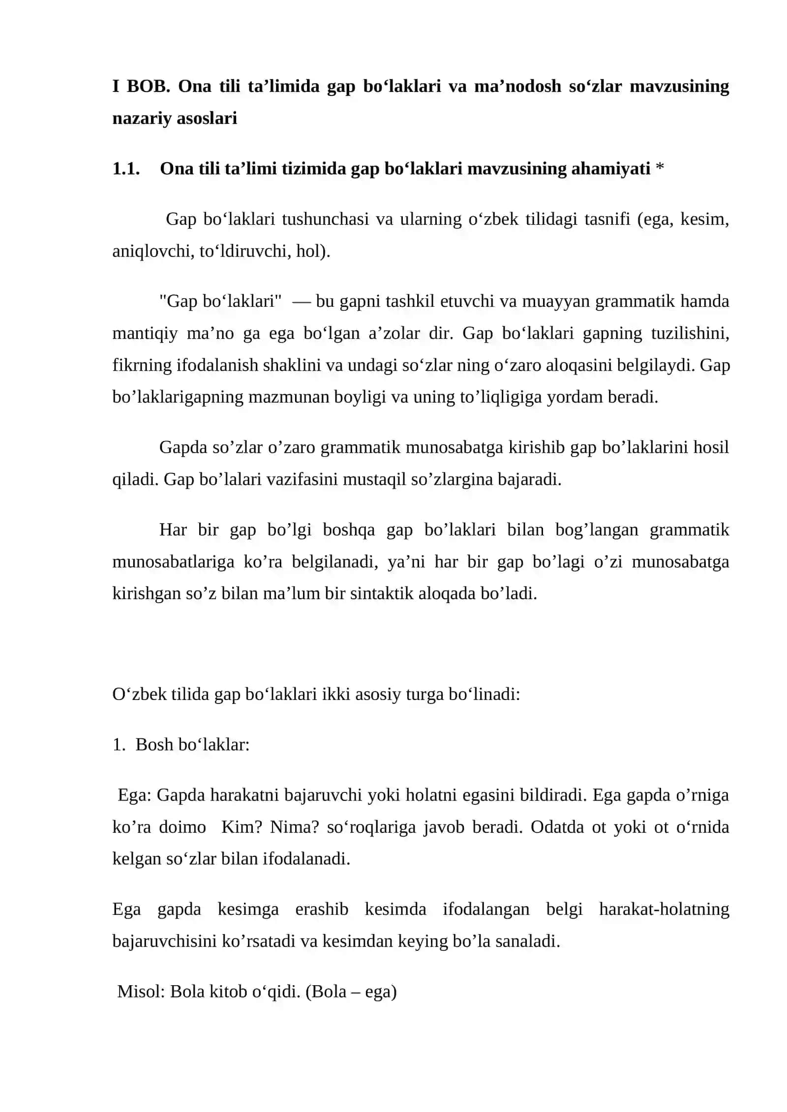 Uchinchi sinf ona tili darslarida gap bo’laklari bilan ishlashda ma’nodosh so’zlarbilan ishlash 4