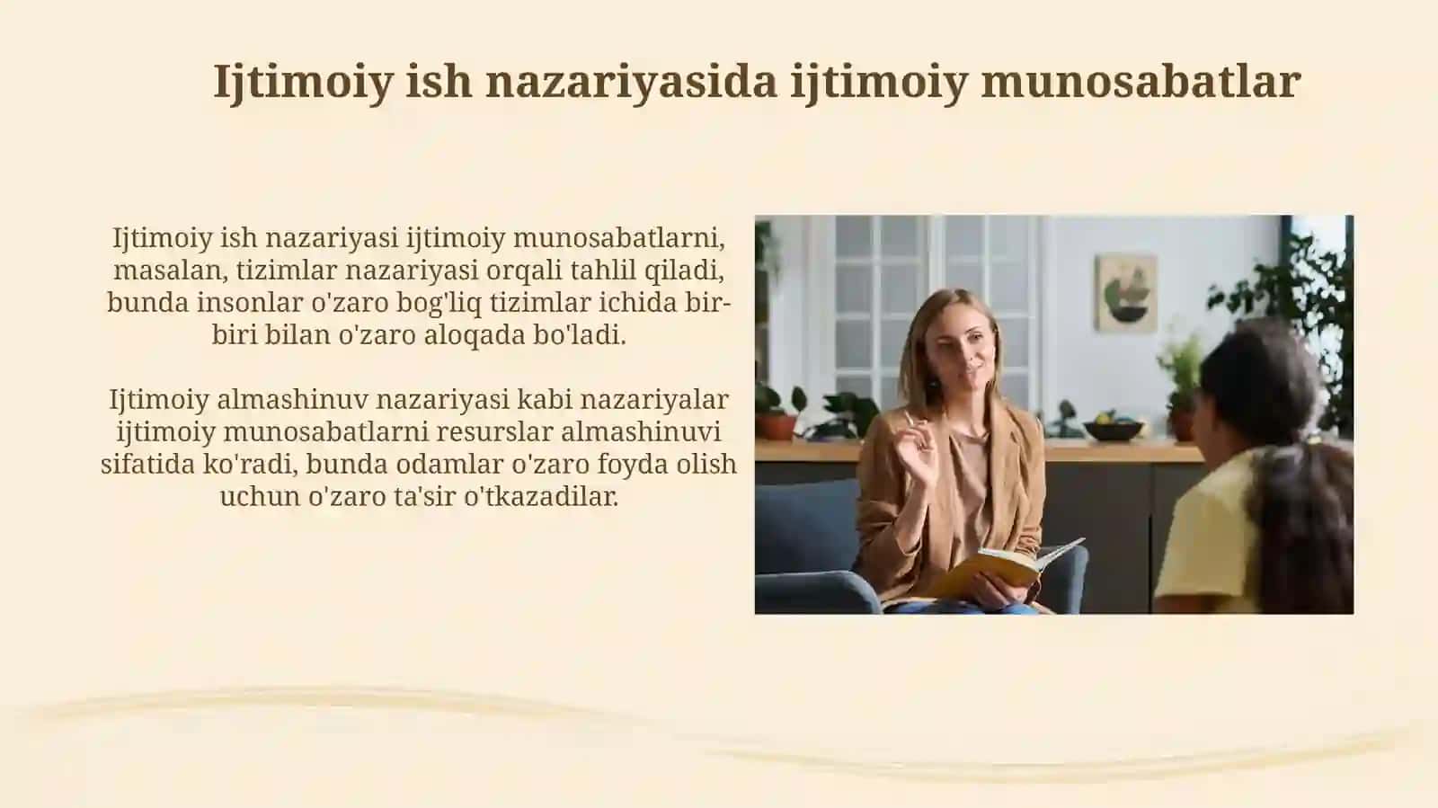 Ijtimoiy munosabatlar va ularning ijtimoiy ishdagio'rni 4
