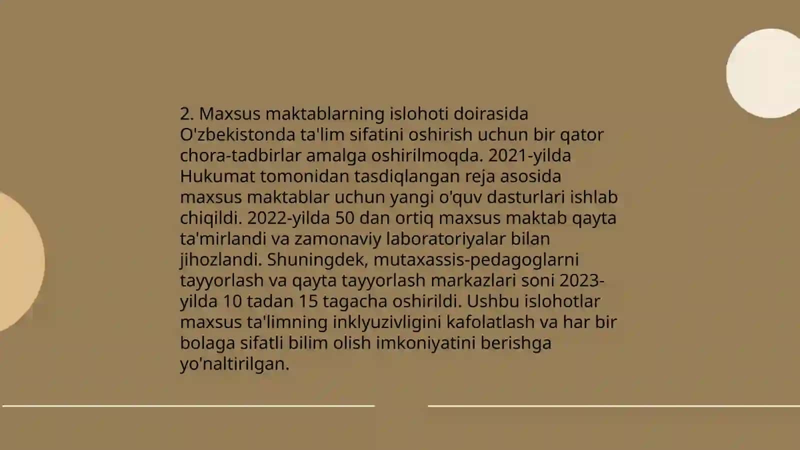 Ózbekiston Respublikasida taʼlim sohasidagi amalga oshirilgan islohatlar 4