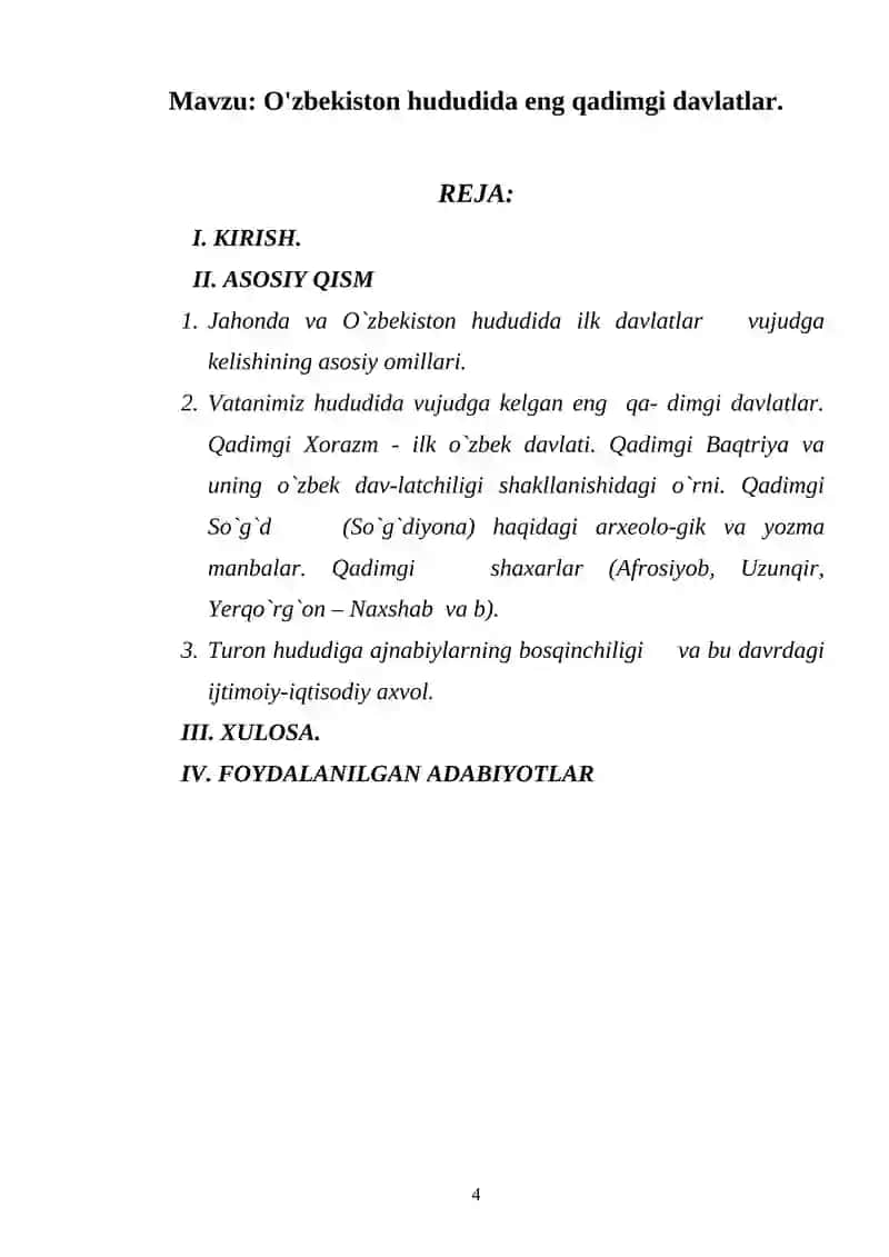 O'zbekiston hududida eng qadimgi davlatlar 4