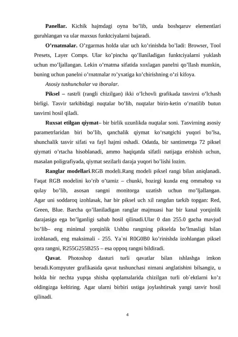 ADOBE PHOTOSHOP DASTURIDA RASMLAR BILAN ISHLASH JARAYONIDA FILTRLAR VA EFFEKTLARDAN FOYDALANISHNING AHAMIYATI 4