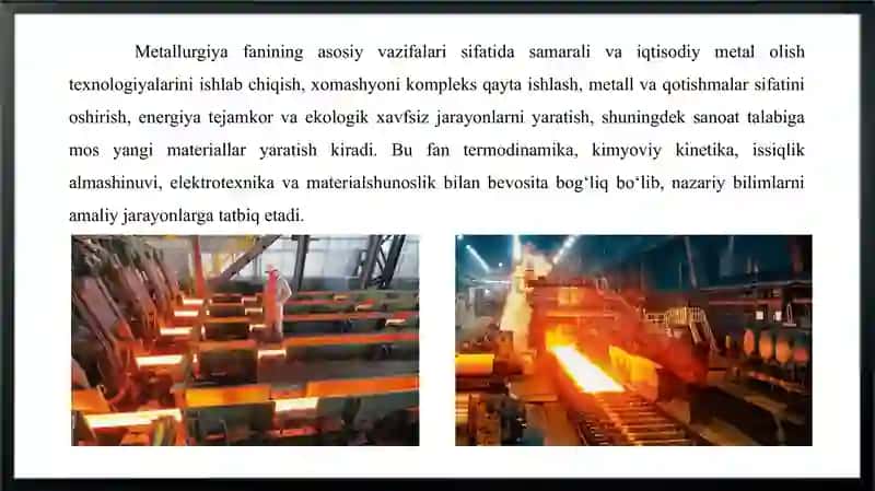 METALLURGIK JARAYONLARI TURLARI VA ASOSIY HARAKTERIKASI 4