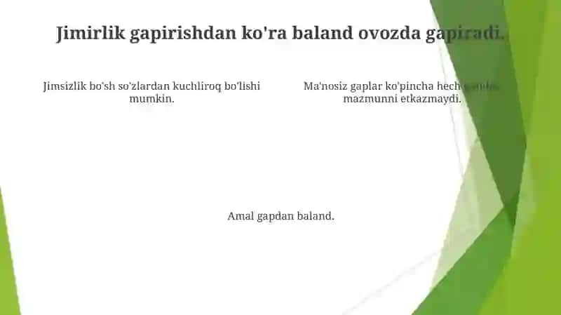 Sodda gaplar 4