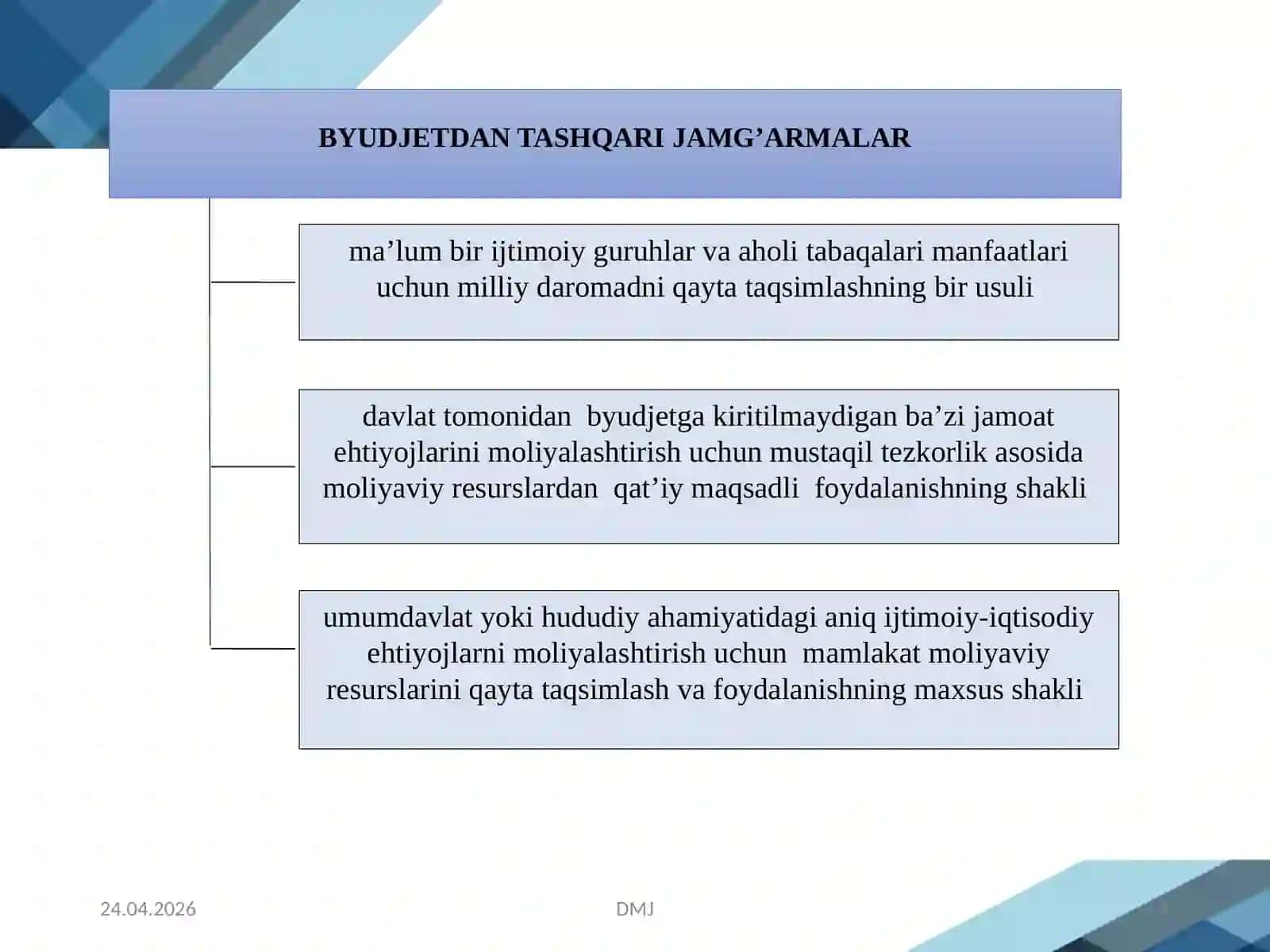 Davlat maqsadli byudjetdan tashqari jamg’armalari 4