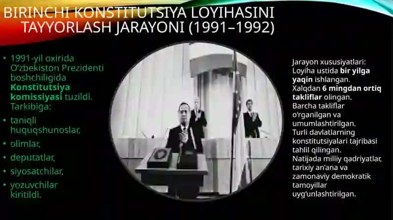 O‘zbekiston Konstitutsiyasi tarixi va yangi tahrirda qabul qilinishi 4