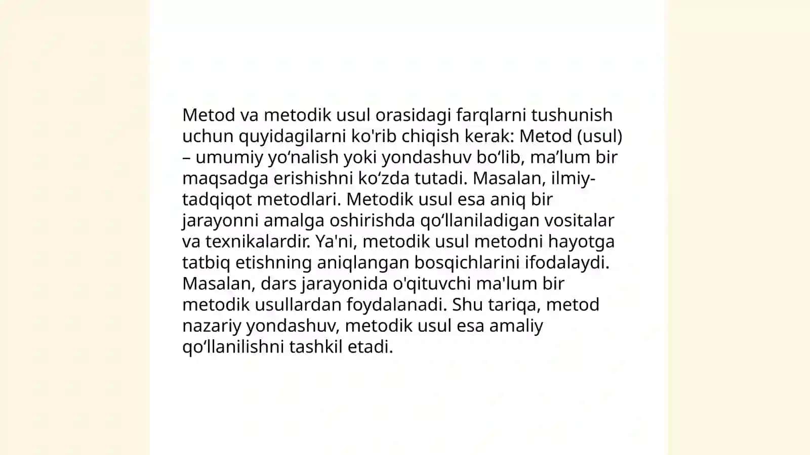 Oʻqitish nazariyasi va metod tushunchalari 4