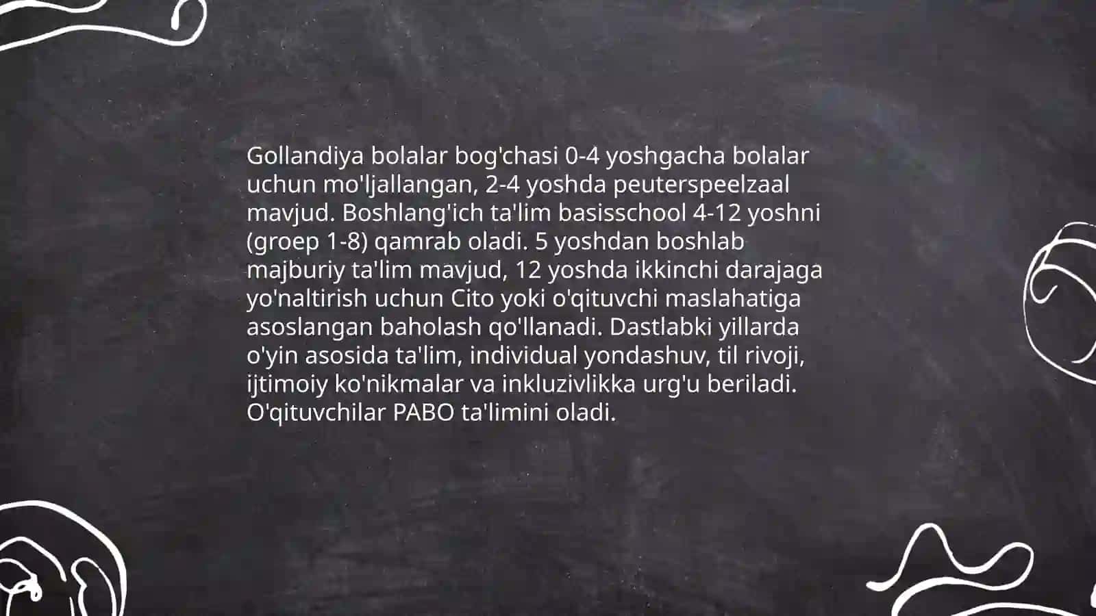 Gollandiya ta'lim tizimining o'ziga xos jihatlari 4
