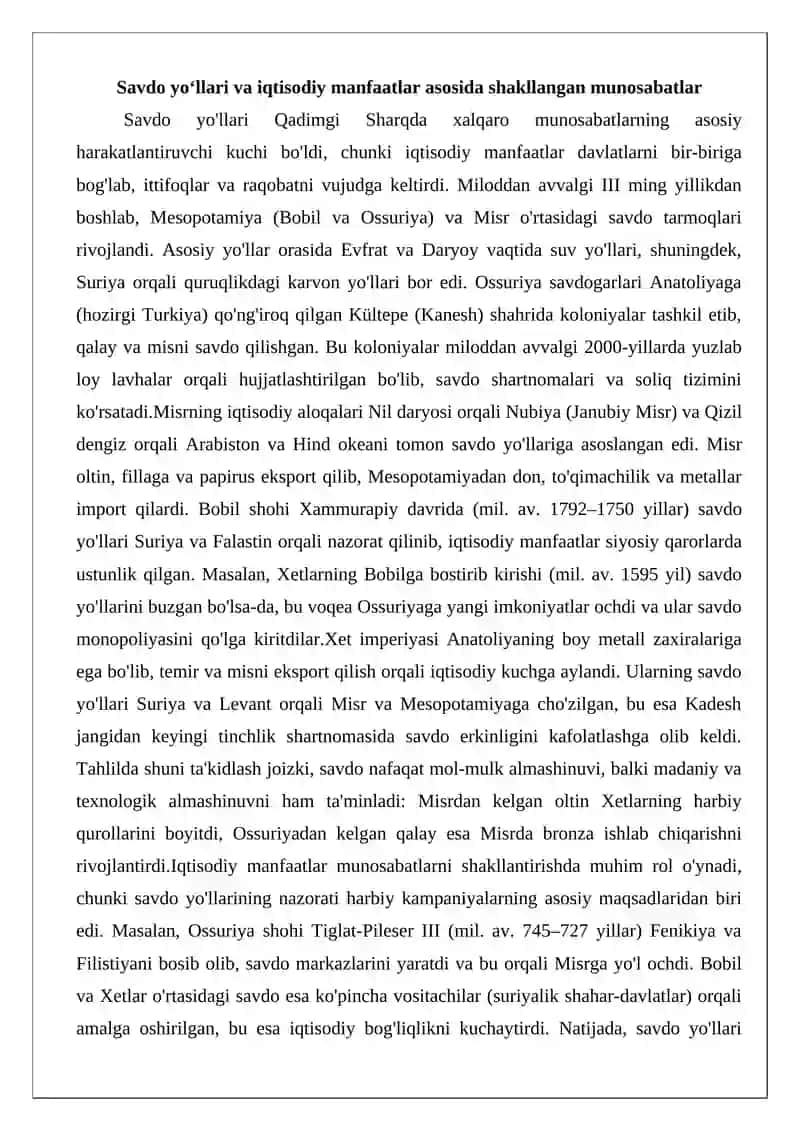 Qadimgi Sharqda xalqaro munosabatlar va diplomatiya 4