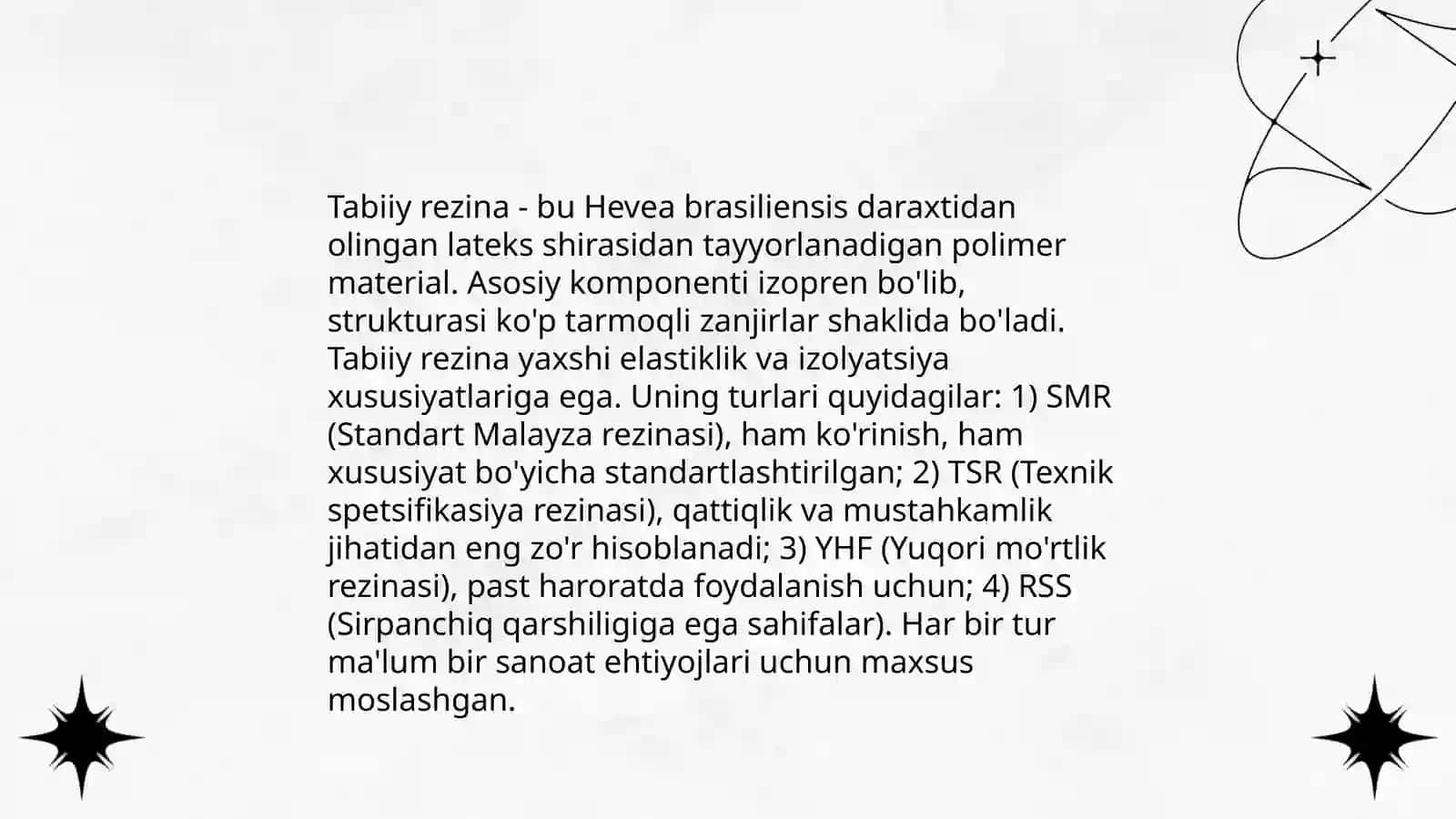 Rezina materiallar, ularning turlari va ishlatilish sohalari 4
