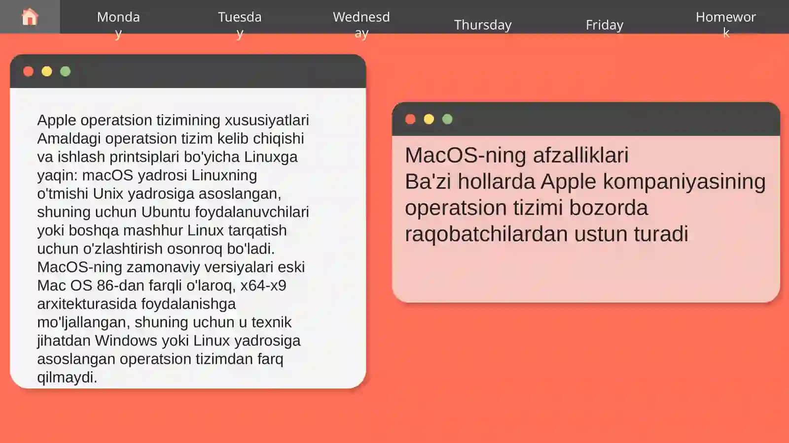 MacOS operatsion tizimining afzalliklari va kamchiliklari 4