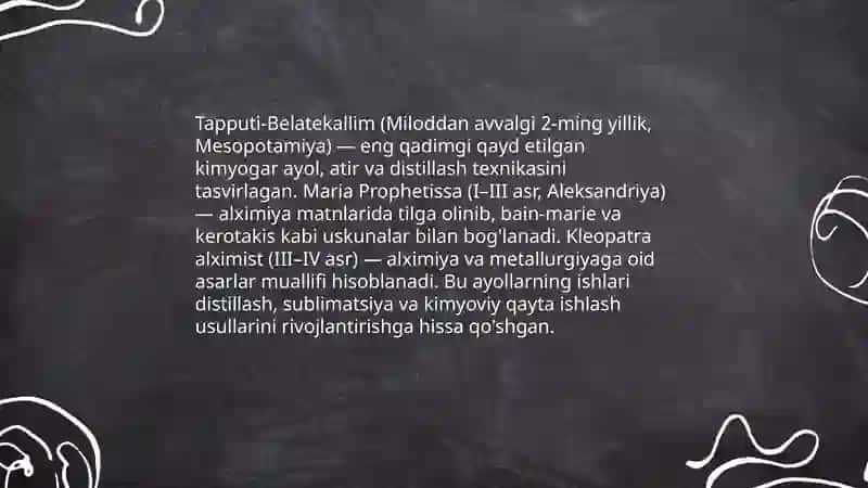 Kimyogar ayollar tarixi 4