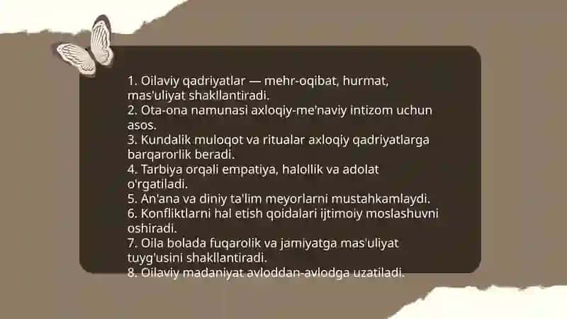 Shsxsning oila muhitida va jamiyatda shakllanishi 4