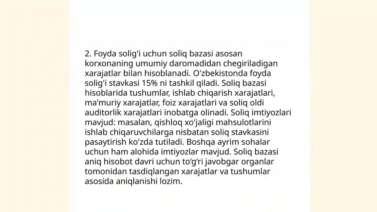 Yuridik shaxslardan olinadigan foyda solig'i va uning elementlari 4