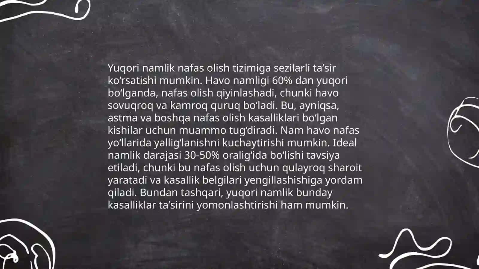 Havo Namligining Organizmga Ta'siri 4