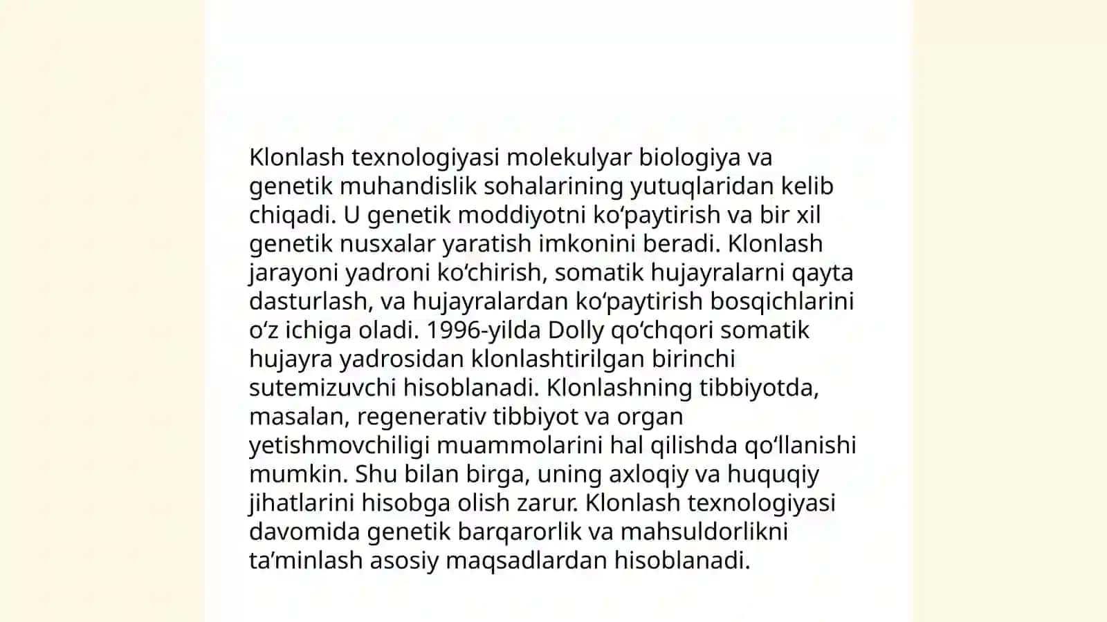 Hayvonlarni klonlash texnologiyasi 4