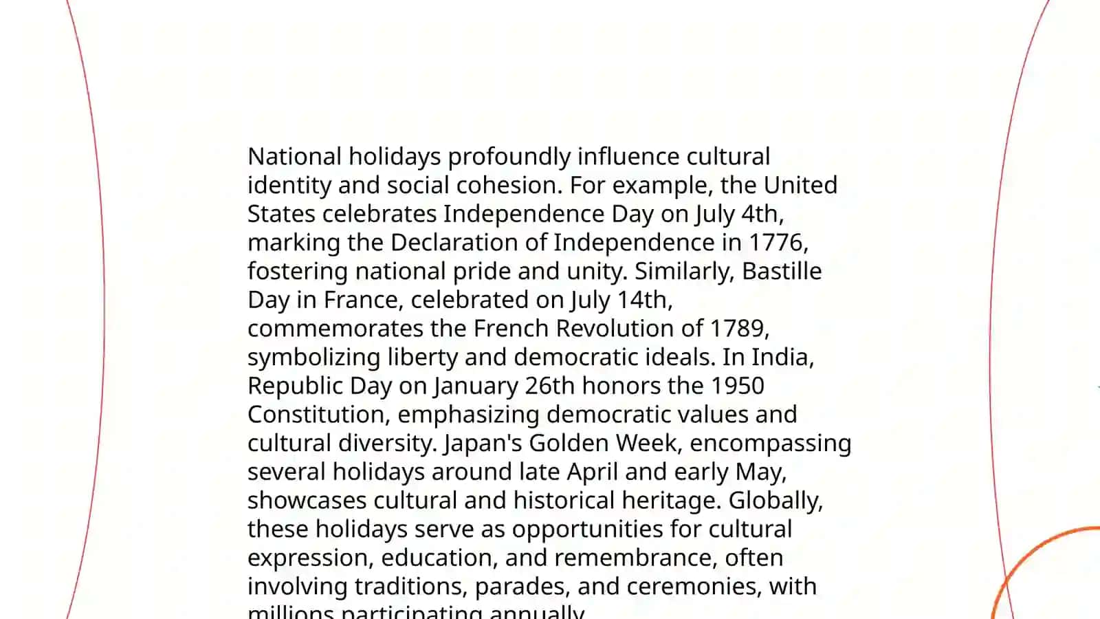 National Holidays 4