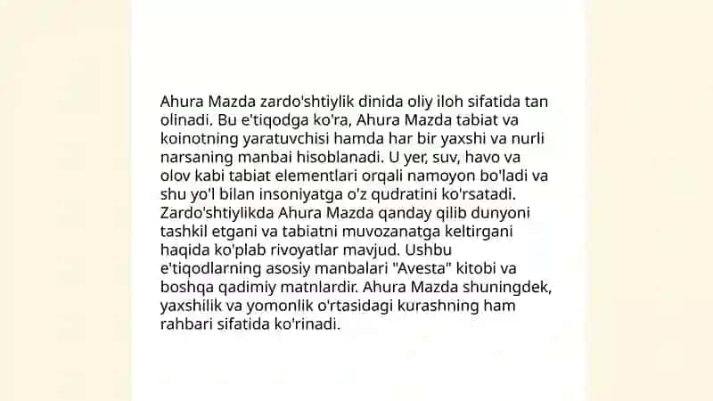 Zardushtiylikda tabiatning ulug'lanishi 4