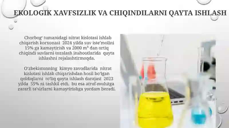 Konsentrlangan nitrat kislota ishlab chiqarish:bevosita sintez 4