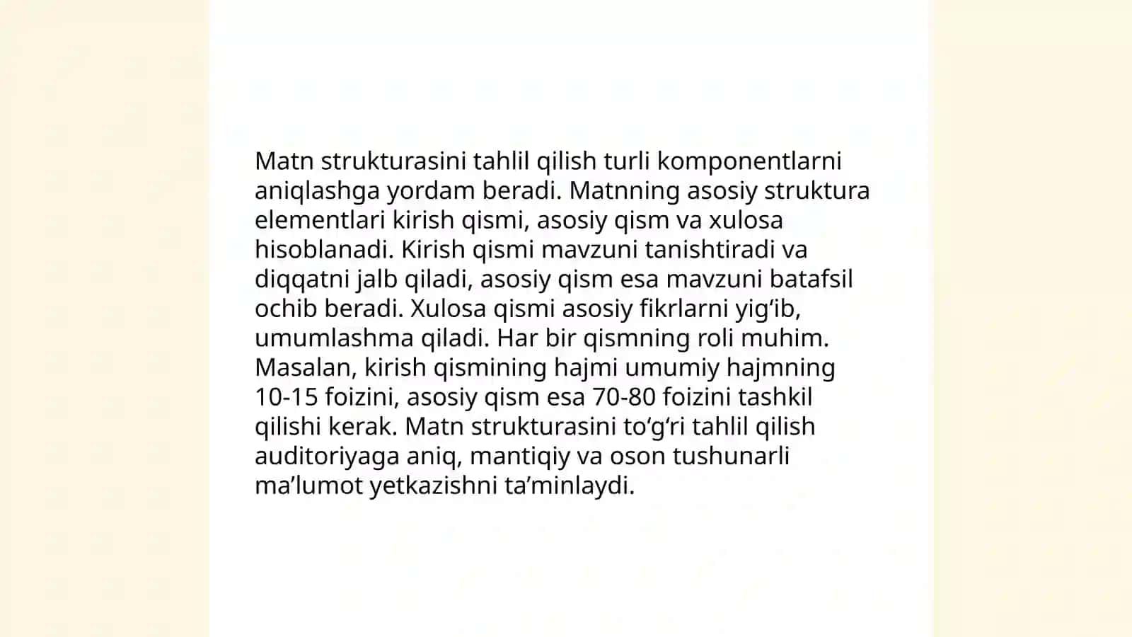 Muayyan matnni bo‘g‘inlarga ajratish va urg‘usini qo‘yish 4