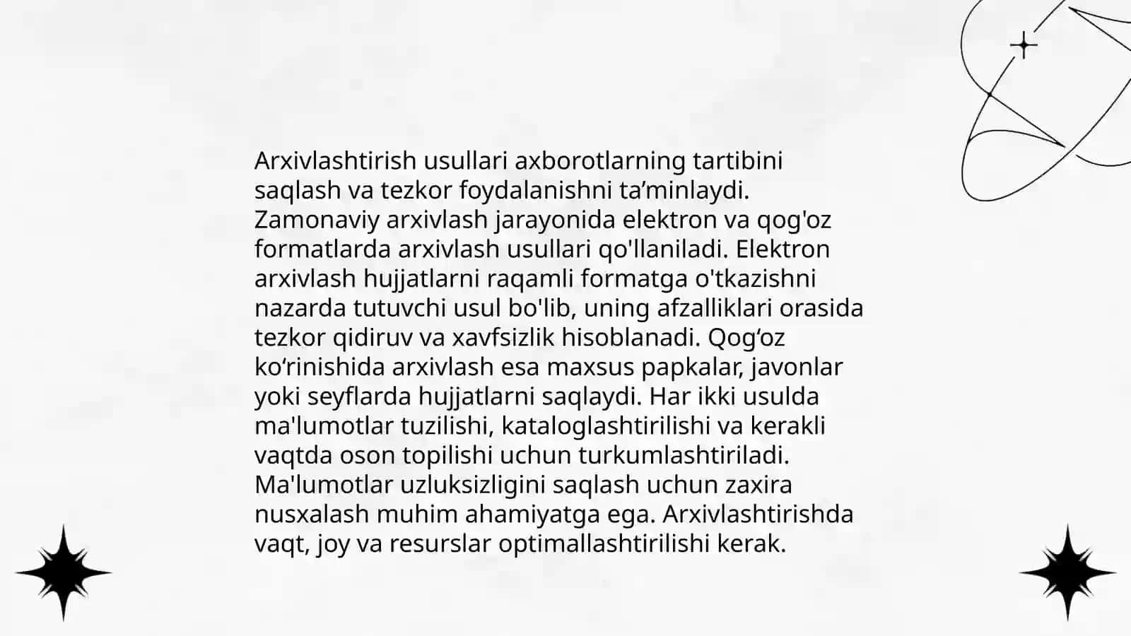 Arxivda qo'llanilgan texnologiyalarning tarixiy bosqichlari 4
