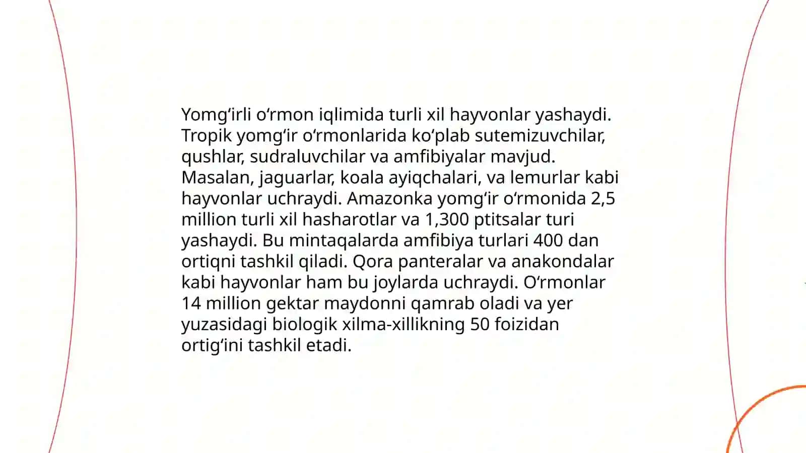 Iqlim mintaqalari kesimida tabiat zonalarda tirik organizmlarning tarqalishi va yashash sharoiti 4