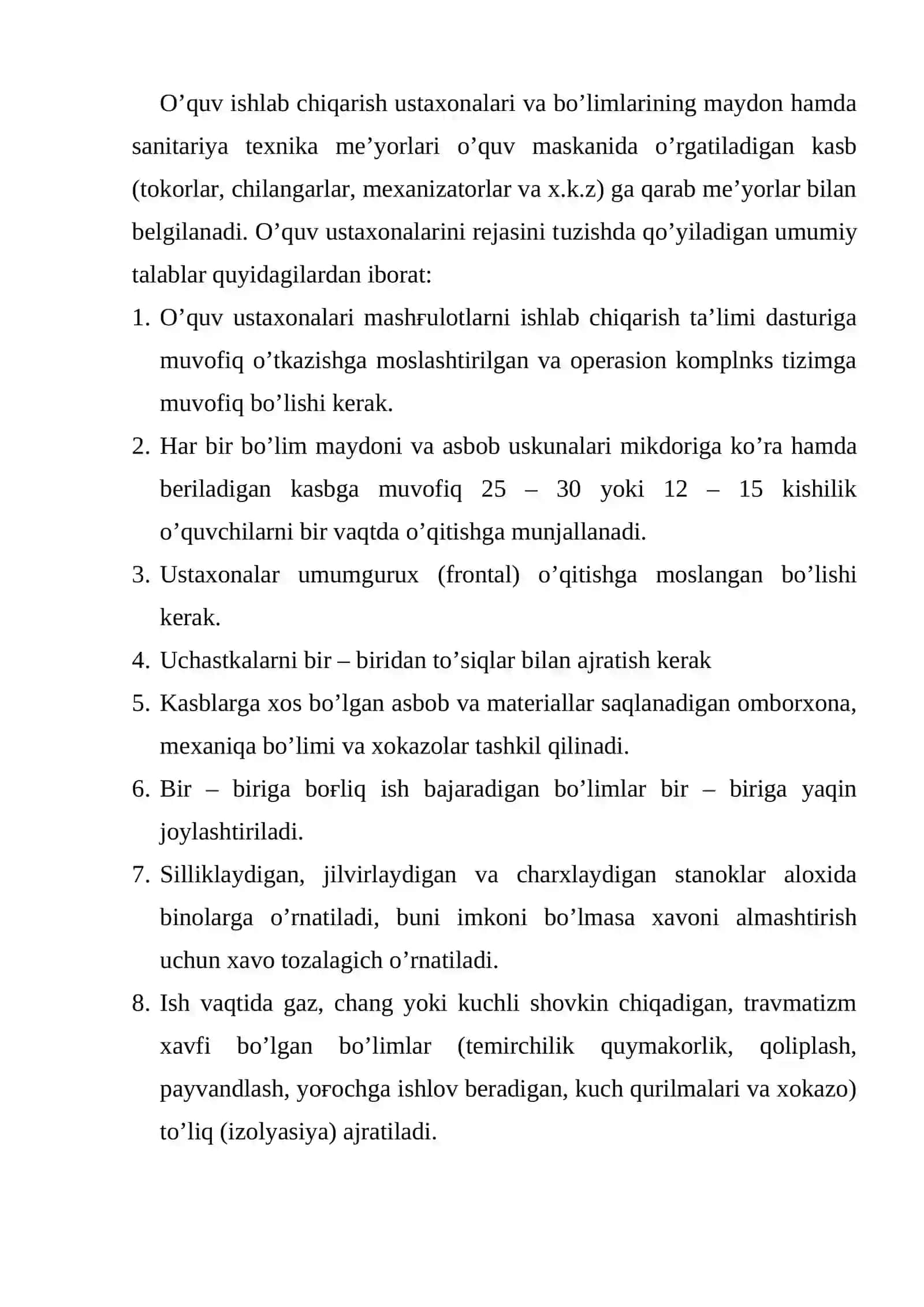 Kasb-hunar kollejlaridagi ishlab chiqarish ta’limi ustasining vazifalari va burchlari 4