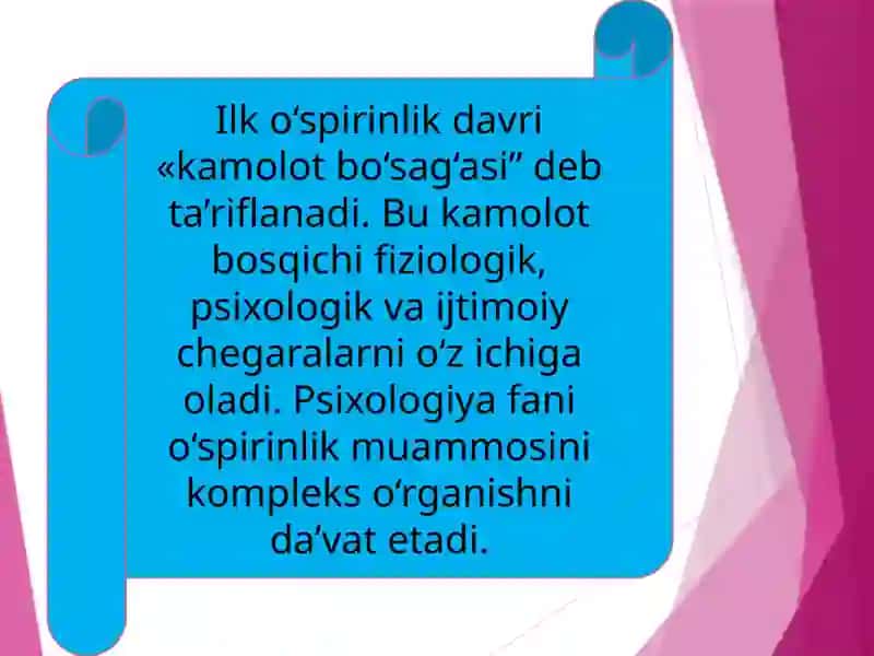 O'SPIRINLIK DAVRI VA O'SPIRINLIK DAVRIDA KASB TANLASH 4