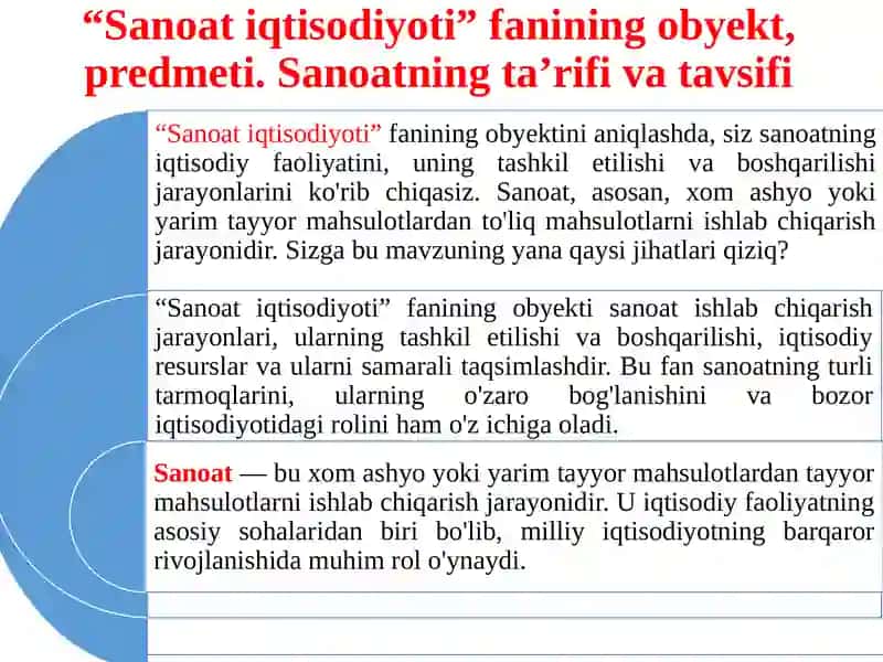 Sanoat - Milliy Iqtisodiyotning Yetakchi Tarmogi 4