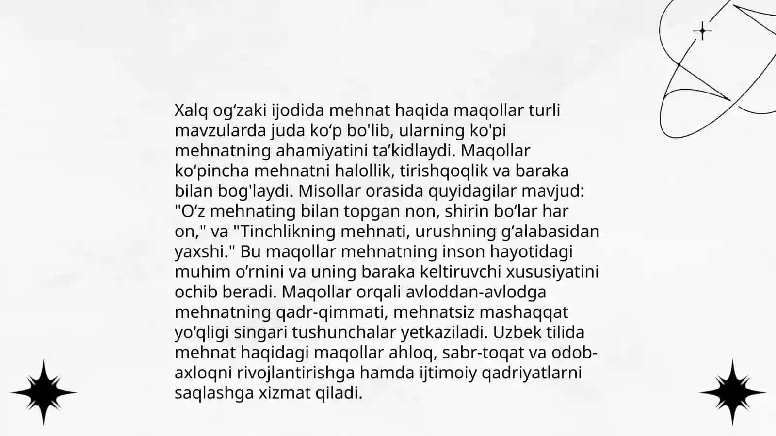 Xalq ogʻzaki ijodida mehnatsevarlik tarbiyasi 4