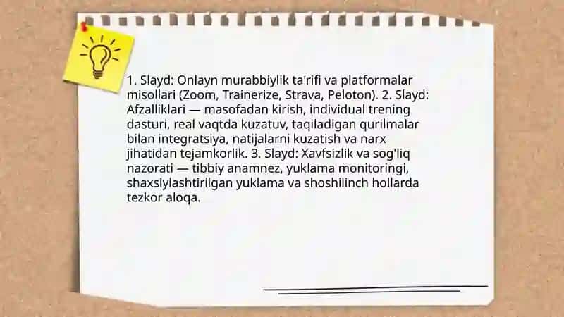 Masofadan ishlash. Sport va tibbiyotda texnologiya 11-sinf mavzusi 4