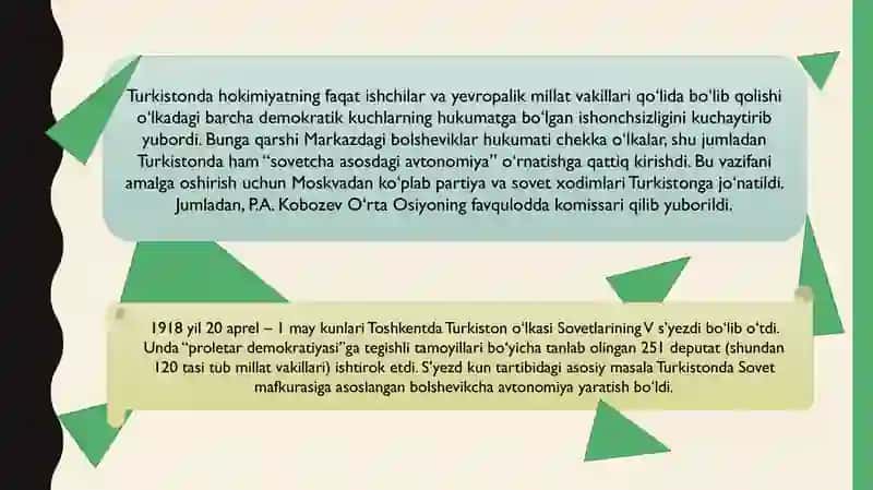 TASSR ning tashkil topishi. Bolsheviklar tuzumiga qarshi kurash 4