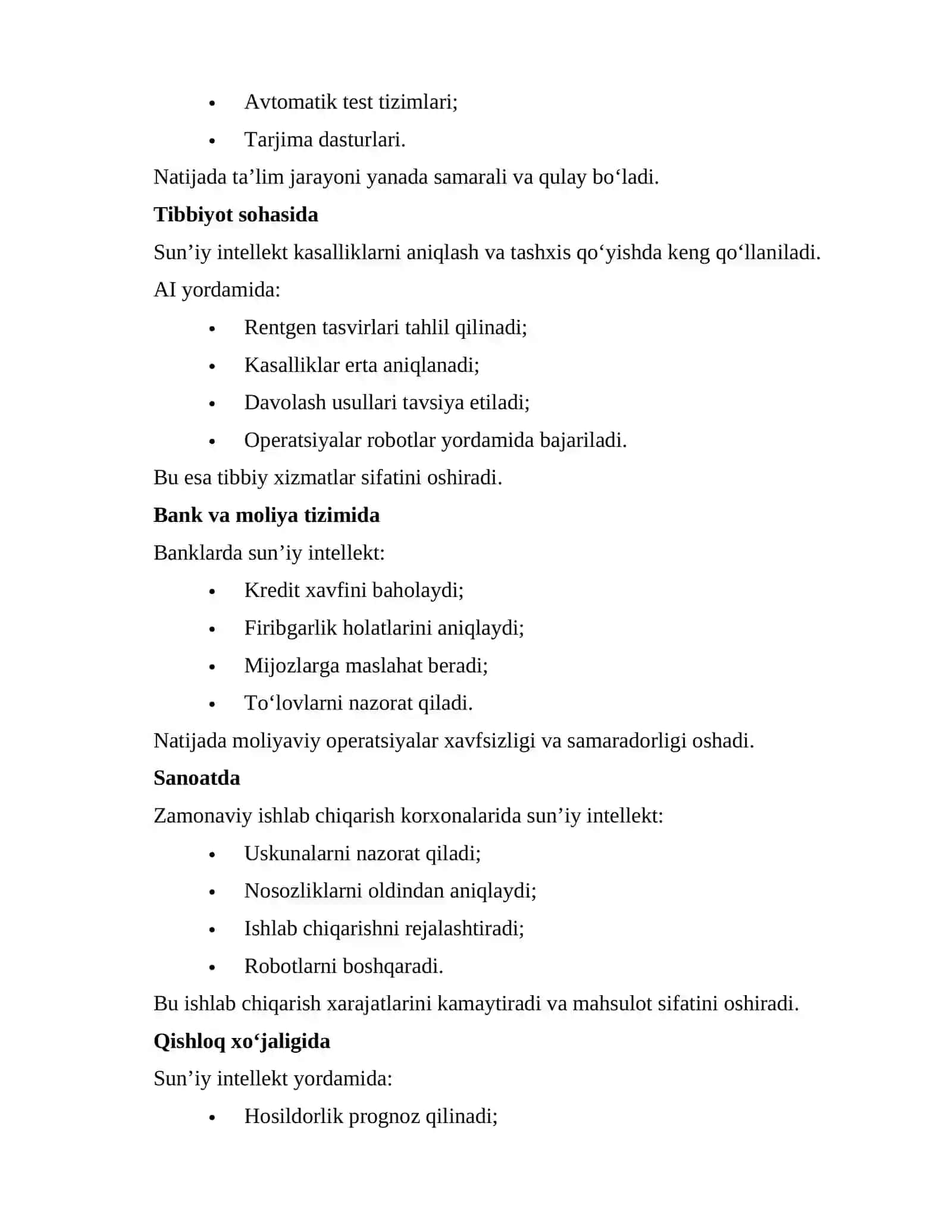 SOHADA SUN’IY INTELLEKT VA EKSPERT TIZIMLARDAN IMKONIYATLARIDAN FOYDALANISH 4