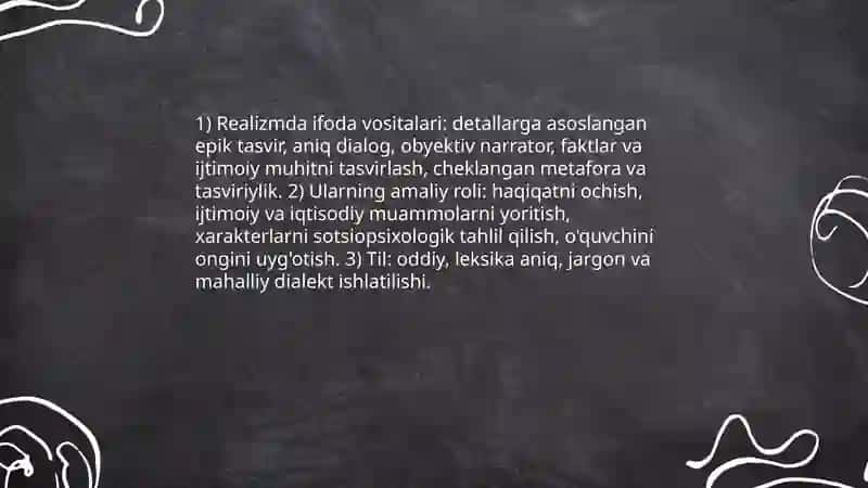 Badiy tasvir va ifoda vositalari metod va oqimlar 4