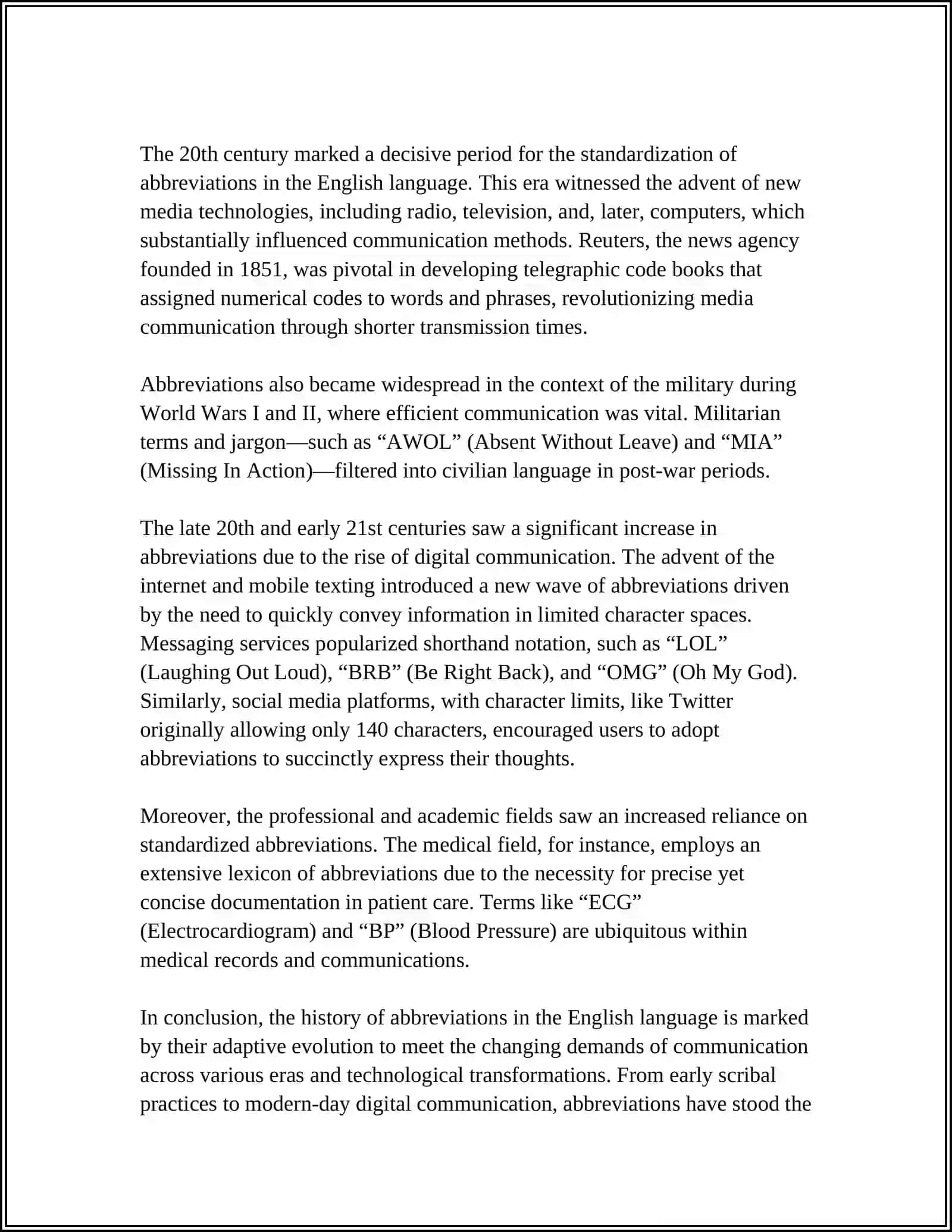 Abbreviation as One of the Two Types of Shortening in Modern English 4