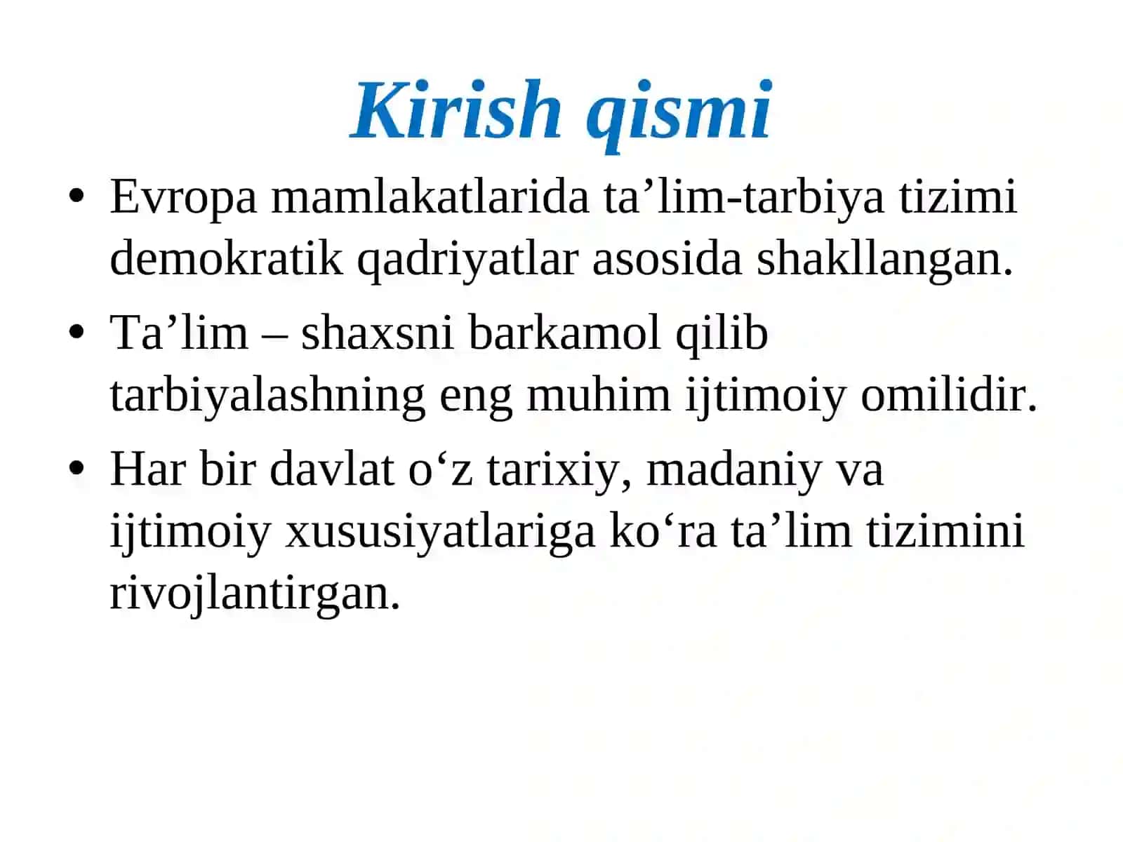 Yevropa mamlakatlarida ta’lim-tarbiya masalalari va Germaniya ta’lim tizimi (komparativistik tahlil) 4