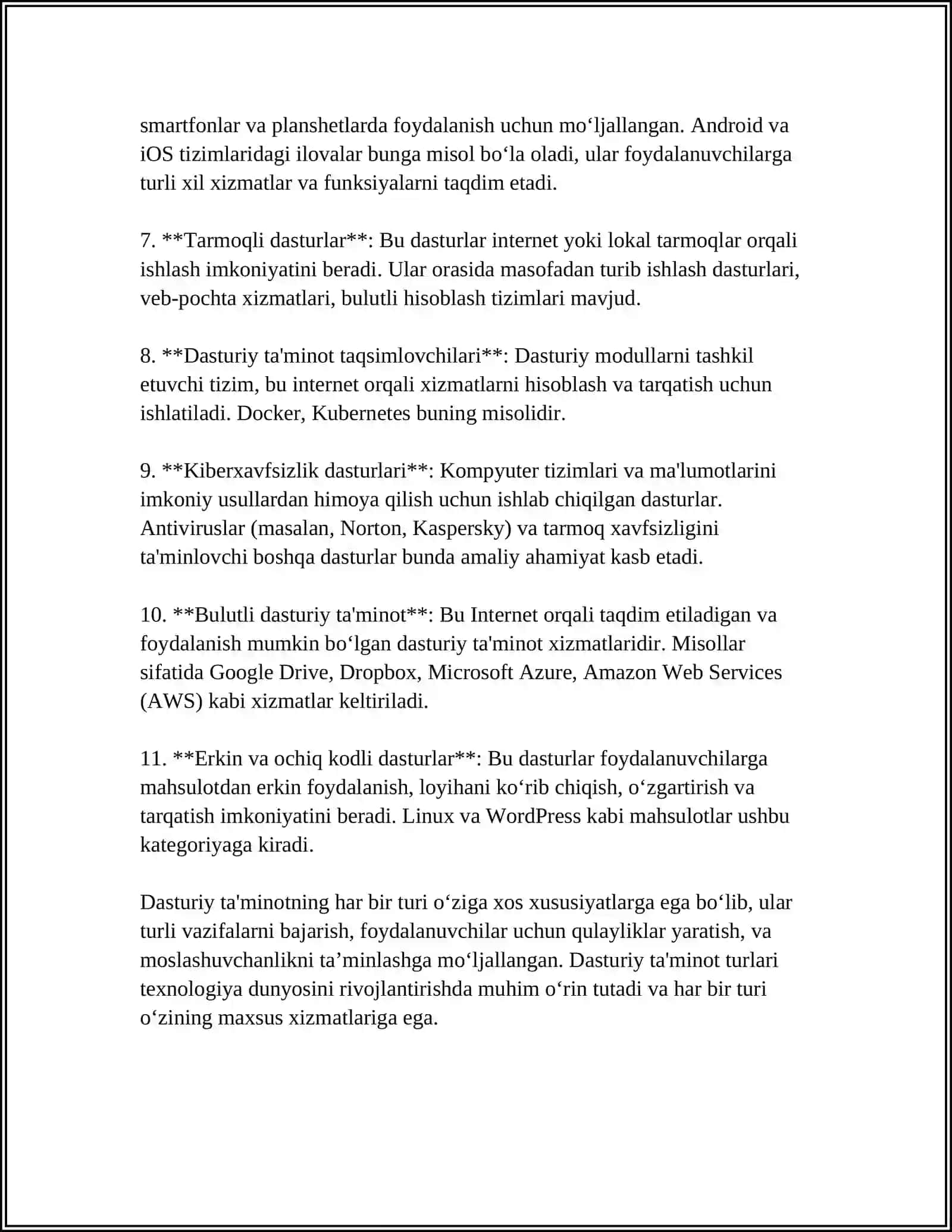 INFORMATIKA DARSLARIDA DASTURIY TA’MINOTLARDAN FOYDALANISH METODIKASI 4