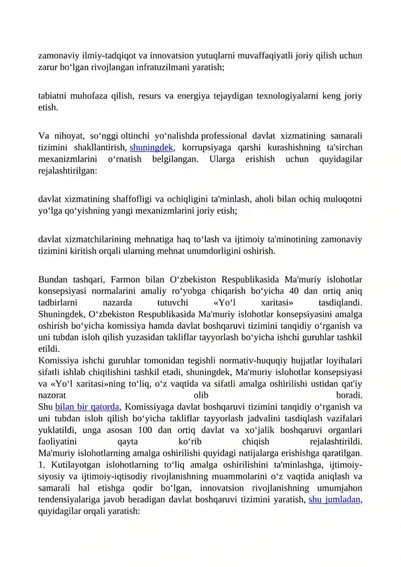 O'ZBEKISTONDA IJTIMOIY SOHADA AMALGA OSHIRILAYOTGAN O`ZGARISHLAR MAZMUN VA MOHIYATI 4