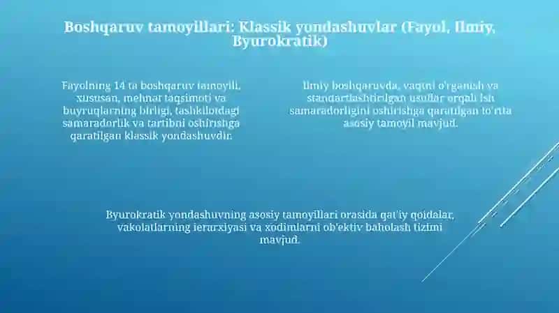 Boshqaruv funksiyalari va tamoyillari 4