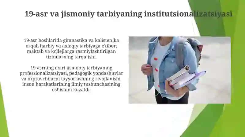 Jismoniy tarbiya va sport ta'limining paydo bulishi va rivojlanish bosqichlari 4