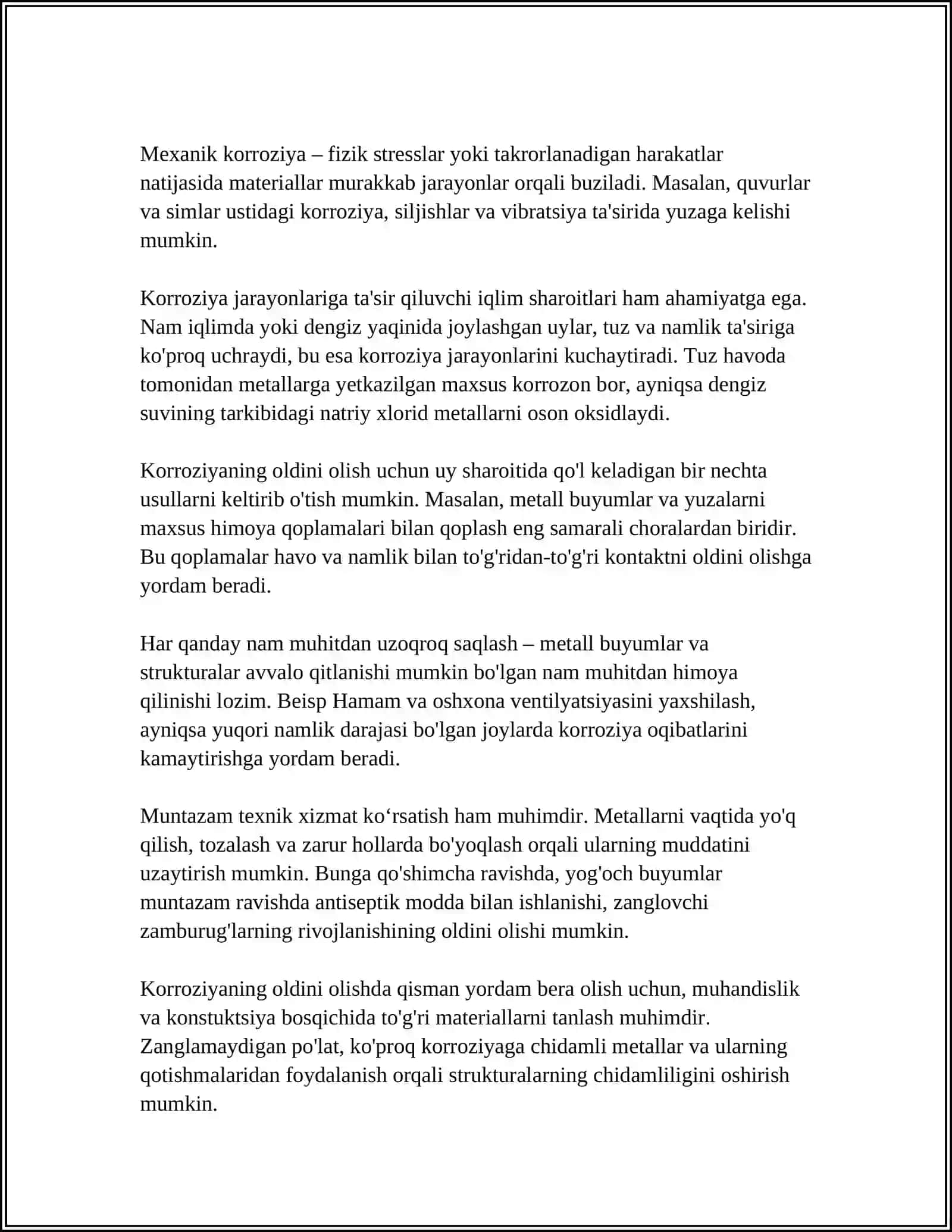 UYDA KORROZIYANI KAMAYTIRISH YOʻLLARI 4