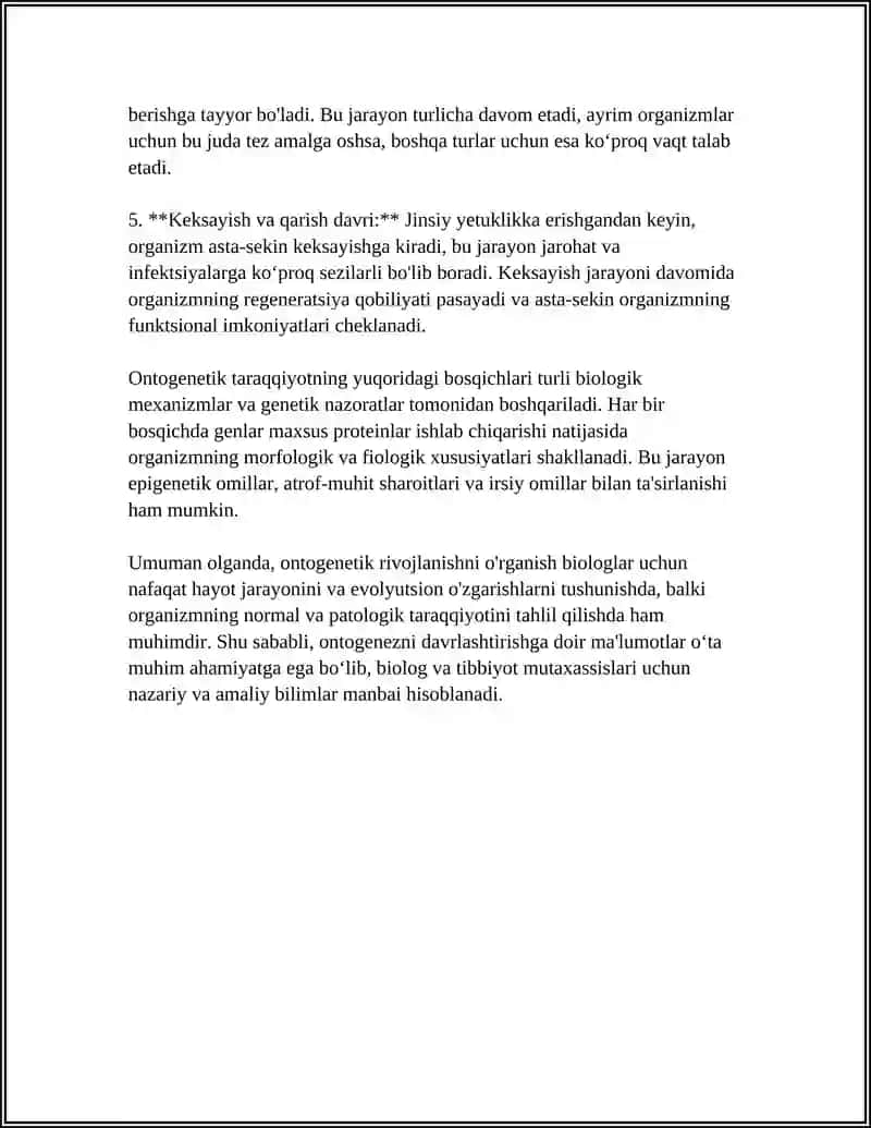ONTOGENETIK TARAQQIYOTNI DAVRLASHTIRISH 4