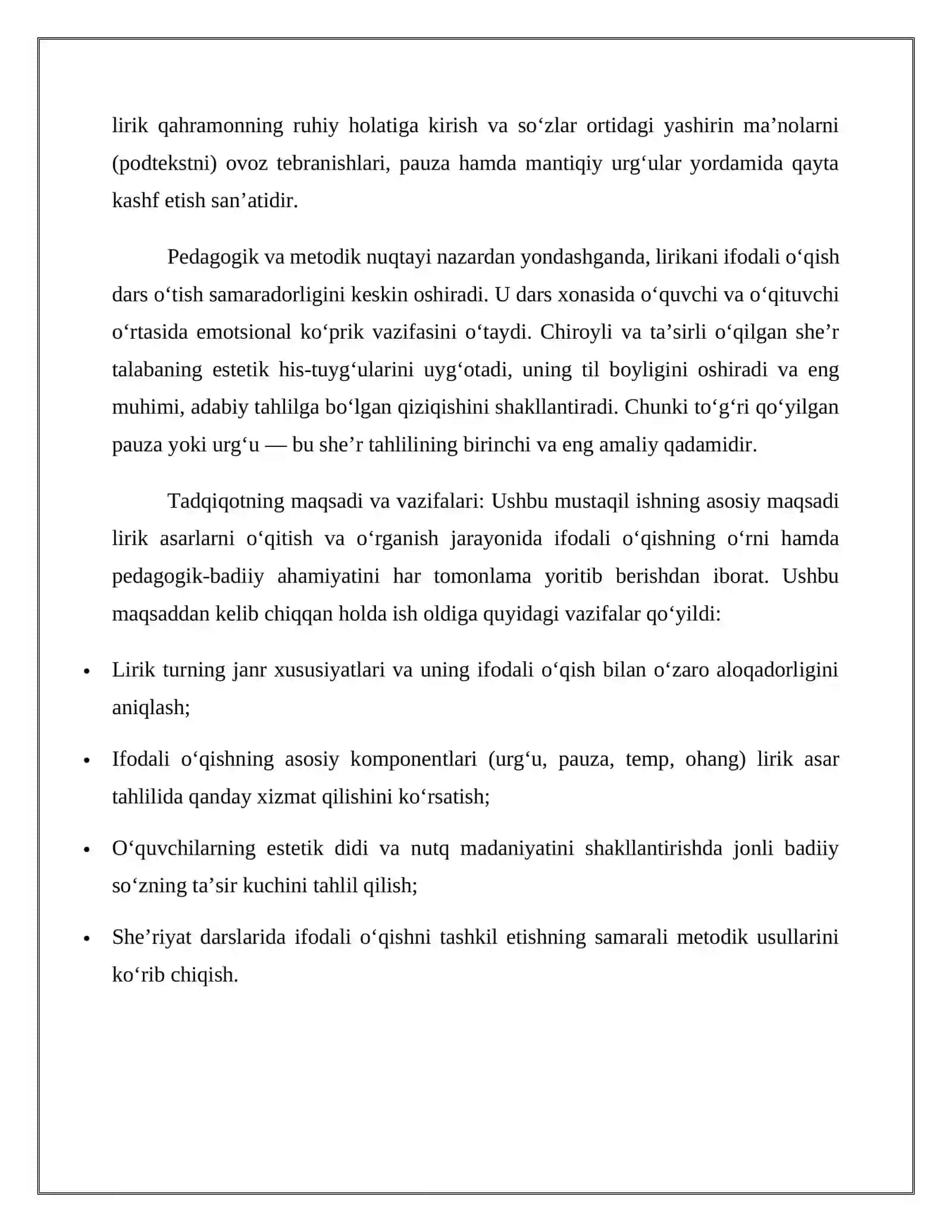 Lirik asarlarni tushunishda ifodali o'qishning ahamiyati 4