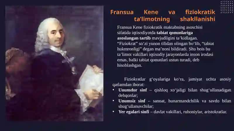 Fransua Kene va iqtisodiyotni boshqarishda davlatning roli haqidagi nazariy qarashlar 4