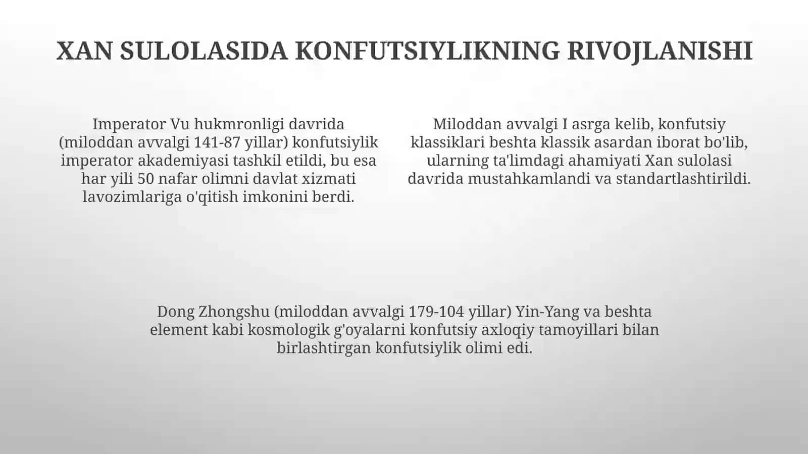 Xan sulolasida konfutsiychilik mafkurasi 4